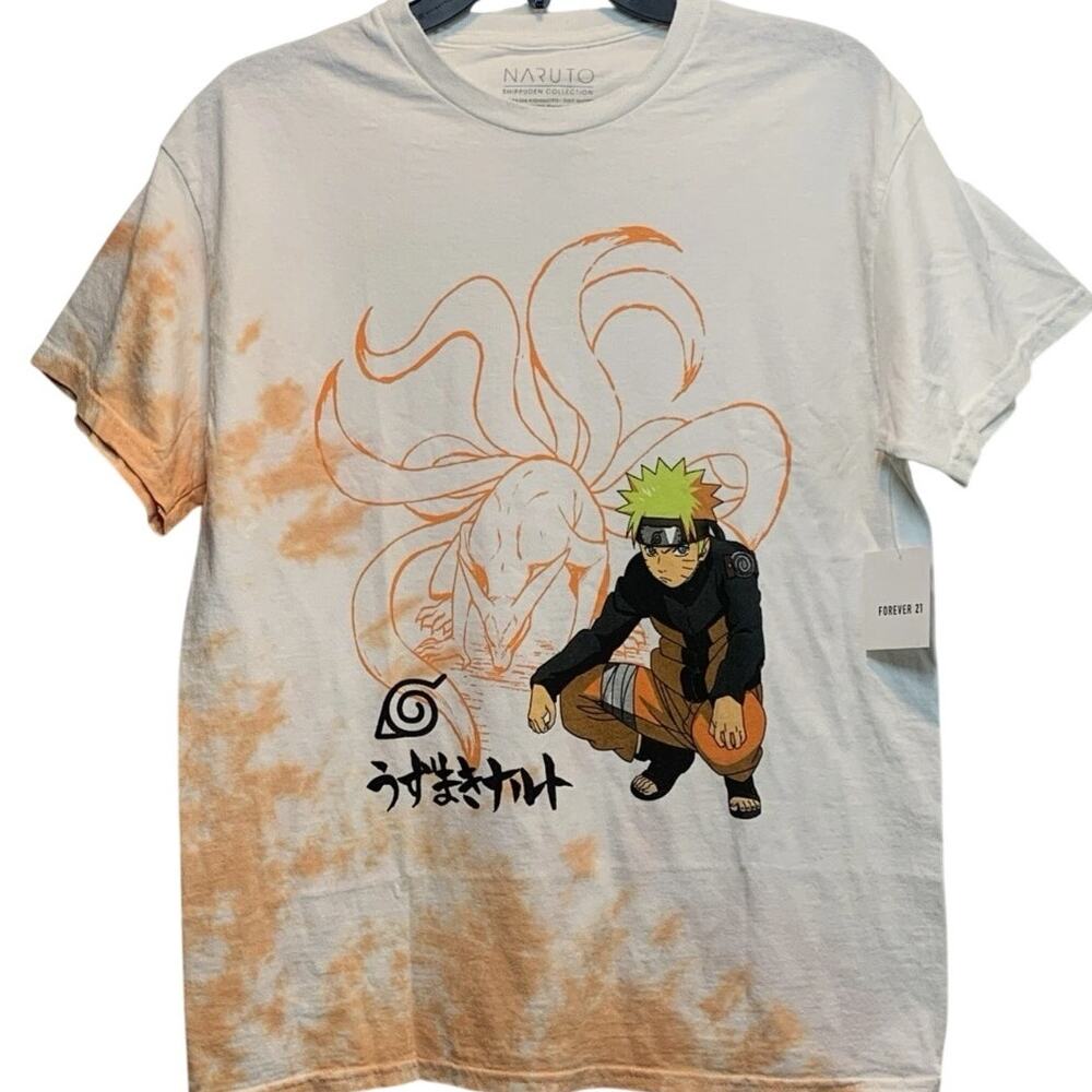Forever 21 Naruto Shippuden Tie-Dye Anime T-Shirt Size Large